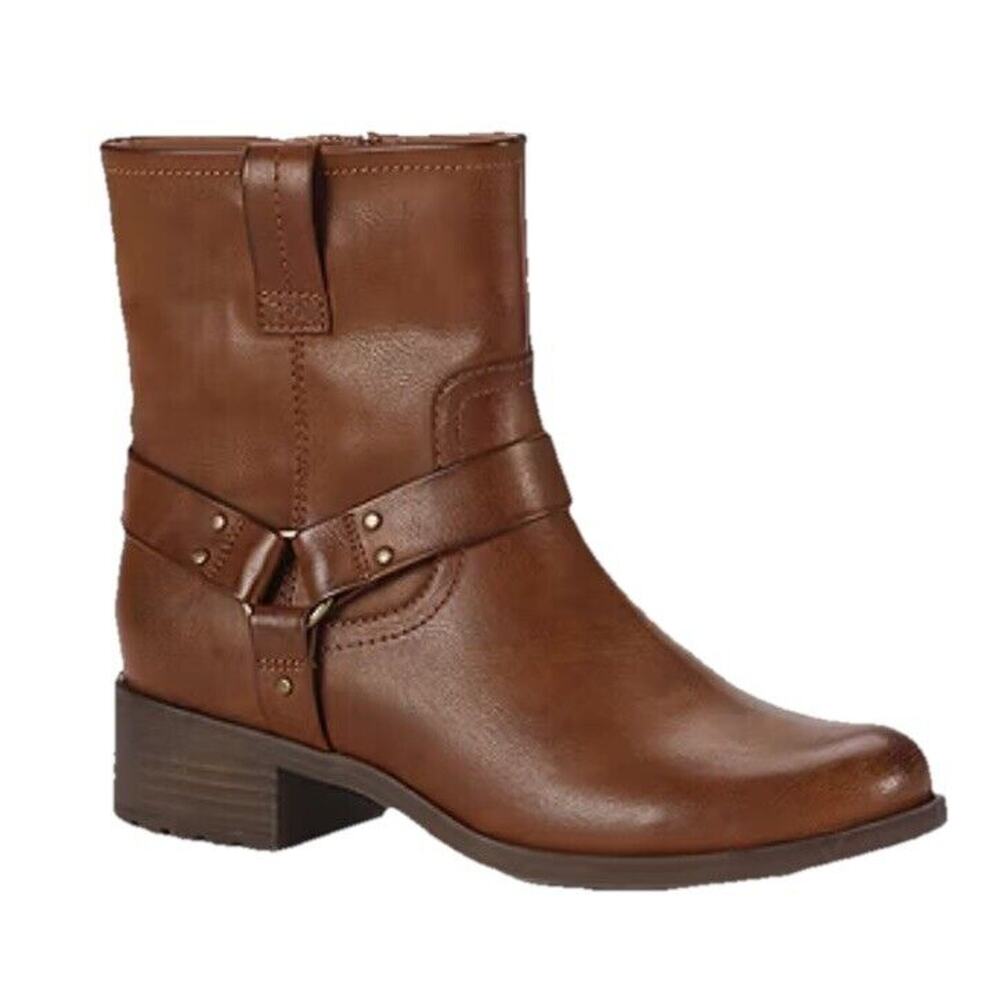 Frye And Co Womens Elodie Flat Heel Motorcycle Boots Brush Brown Size 9.5